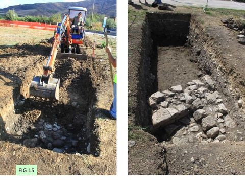 FIG 15: Casale San Pietro. The sequence above the Arab building, 9th to 21st century