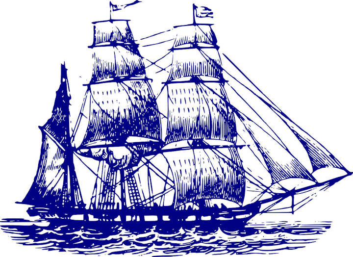 Illustration of a sailing ship