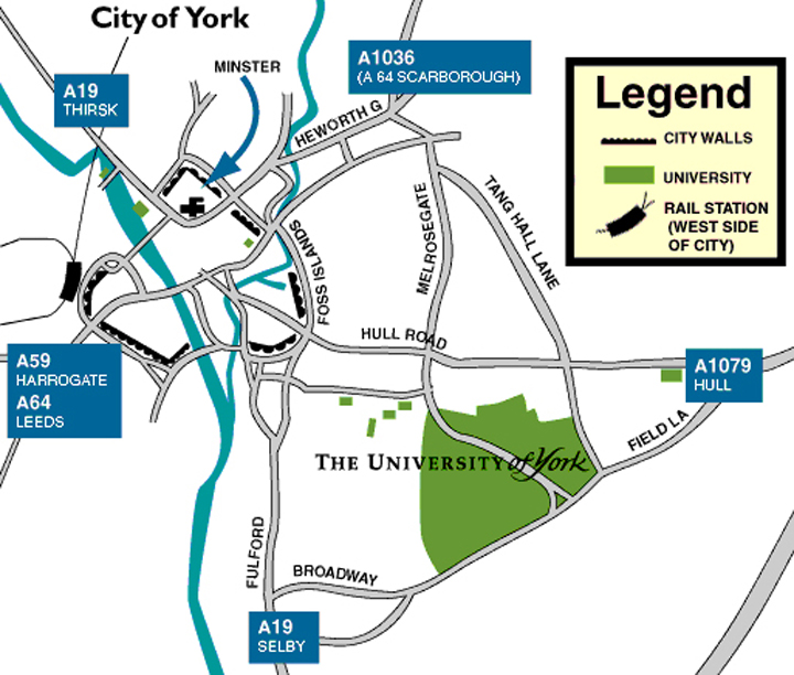 York Map - Electronic Engineering, The University Of York