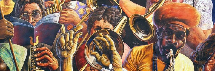 Hackney Peace Carnival Mural: The Band | by London Mural Preservation Society