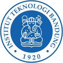 Round blue logo with words Institut Teknologi Bandung