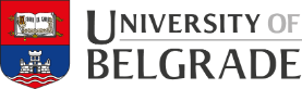 University of Belgrade logo showing a shield with a book and a castle