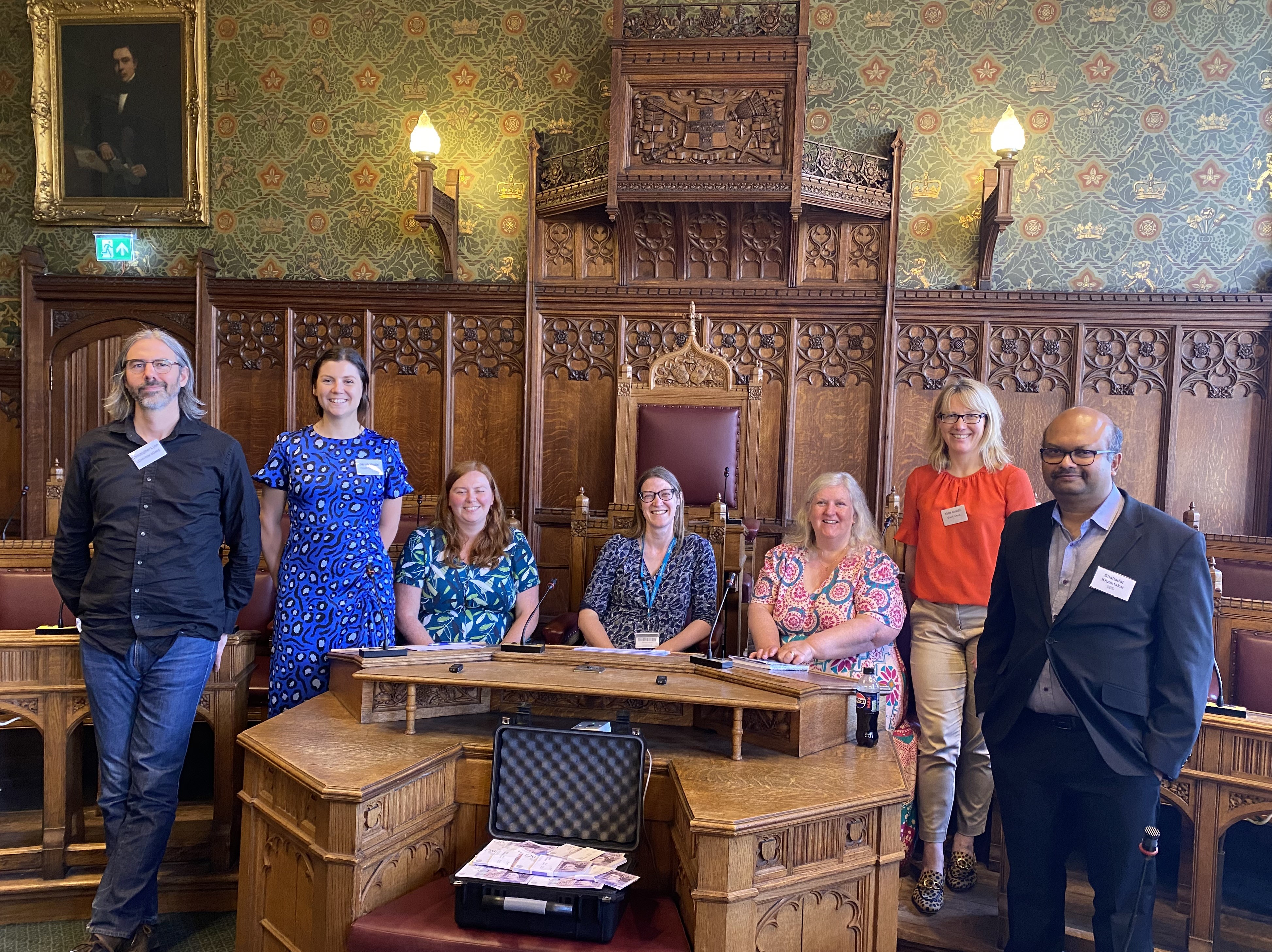 Dragons' Den Team 3 award winners pictured with Dragons in The Guildhall Council Chamber
