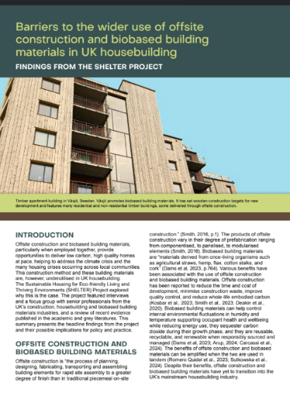 SHELTER project brochure
